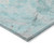 3' X 5' Teal Blue And Silver Abstract Washable Indoor Outdoor Area Rug