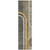 2' X 8' Gray Green and Gold Abstract Washable Non Skid Indoor Outdoor Area Rug