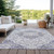 5' X 8' Lavender And Ivory Medallion Washable Indoor Outdoor Area Rug
