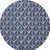 8' Blue Round Floral Indoor Outdoor Area Rug