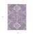 5' X 8' Lavender Plum And Ivory Medallion Washable Indoor Outdoor Area Rug