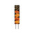 42" Black Gold And Orange Solid Wood Halloween Reversible Garden Stake