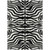 3' X 5' Black And Ivory Animal Print Washable Indoor Outdoor Area Rug