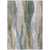 5' X 8' Beige And Denim Blue Abstract Washable Indoor Outdoor Area Rug