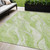 5' X 8' Green And Ivory Abstract Washable Indoor Outdoor Area Rug Transitional Style - Green, Ivory Color
