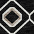 5' X 8' Black Ivory And Blue Geometric Washable Indoor Outdoor Area Rug