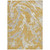 5' X 8' Gold Gray And Ivory Abstract Washable Indoor Outdoor Area Rug