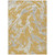 5' X 8' Gold Gray And Ivory Abstract Washable Indoor Outdoor Area Rug