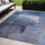 5' X 8' Navy Blue And Sky Blue Abstract Washable Indoor Outdoor Area Rug Transitional Style - Navy Blue, Sky Blue Color
