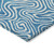 3' X 5' Teal Blue And Ivory Abstract Washable Indoor Outdoor Area Rug Transitional Style - Teal Blue, Ivory Color