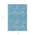 3' X 5' Teal Blue And Ivory Abstract Washable Indoor Outdoor Area Rug Transitional Style - Teal Blue, Ivory Color