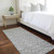 8' Gray Geometric Washable Non Skid Indoor Outdoor Runner Rug