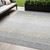 5' X 8' Silver Gray And Beige Striped Washable Indoor Outdoor Area Rug