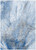 3' X 5' Ivory Blue And Gray Abstract Washable Indoor Outdoor Area Rug