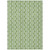 3' X 5' Green And Ivory Ogee Washable Indoor Outdoor Area Rug