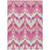 3' X 5' Pink Mauve And Orange Ikat Washable Indoor Outdoor Area Rug