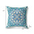 18" x 18" Aqua Blown Seam Paisley Indoor Outdoor Throw Pillow