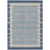 3' X 5' Navy Blue And Denim Blue Striped Washable Indoor Outdoor Area Rug Transitional Style - Navy Blue, Denim Blue Color