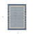 3' X 5' Navy Blue And Denim Blue Striped Washable Indoor Outdoor Area Rug Transitional Style - Navy Blue, Denim Blue Color