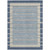 3' X 5' Navy Blue And Denim Blue Striped Washable Indoor Outdoor Area Rug