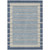 3' X 5' Navy Blue And Denim Blue Striped Washable Indoor Outdoor Area Rug