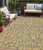 5' X 8' Gold And Gray Geometric Washable Indoor Outdoor Area Rug