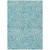 5' X 8' Teal Blue And Ivory Abstract Washable Indoor Outdoor Area Rug - Teal Blue, Ivory