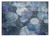 2' X 3' Gray and Blue Abstract Washable Non Skid Indoor Outdoor Area Rug