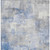 3' X 5' Denim Blue Gray And Ivory Abstract Washable Indoor Outdoor Area Rug