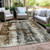 3' X 5' Taupe And Ivory Abstract Washable Indoor Outdoor Area Rug - Taupe, Ivory