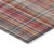 3' X 5' Red Orange and Brown Plaid Washable Non Skid Indoor Outdoor Area Rug