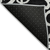 5' X 8' Black And Ivory Damask Washable Indoor Outdoor Area Rug