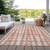 3' X 5' Salmon And Ivory Abstract Washable Indoor Outdoor Area Rug Transitional Style - Salmon, Ivory Color
