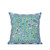 18" x 18" Aqua Peacock Blown Seam Floral Indoor Outdoor Throw Pillow - 606114755074