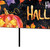 36" Black And Orange Happy Halloween Solid Wood Garden Stake