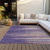5' X 8' Purple Copper And Ivory Striped Washable Indoor Outdoor Area Rug