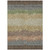 5' X 8' Chocolate Gray And Green Striped Washable Indoor Outdoor Area Rug