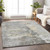 5' X 8' Gray Abstract Washable Indoor Outdoor Area Rug Transitional Style - Gray Color