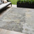 5' X 8' Gray Abstract Washable Indoor Outdoor Area Rug Transitional Style - Gray Color