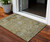 3' X 5' Brown Green And Gray Floral Washable Indoor Outdoor Area Rug