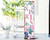 36" White Pink And Blue Solid Wood Floral Bouquet Hello Spring Porch Sign