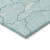 5' X 8' Aqua And Ivory Abstract Washable Indoor Outdoor Area Rug