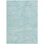 5' X 8' Aqua And Ivory Abstract Washable Indoor Outdoor Area Rug