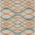 3' X 5' Orange Ivory And Gray Abstract Washable Indoor Outdoor Area Rug