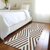 8' Runner Brown and White Geometric Washable Non Skid Indoor Outdoor Runner Rug