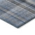 3' X 5' Blue Plaid Washable Non Skid Indoor Outdoor Area Rug - 606114995357