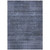 3' X 5' Navy Blue And Gray Striped Washable Indoor Outdoor Area Rug - Navy Blue, Gray
