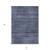 3' X 5' Navy Blue And Gray Striped Washable Indoor Outdoor Area Rug - Navy Blue, Gray