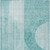 3' X 5' Teal Blue And Aqua Geometric Washable Indoor Outdoor Area Rug