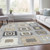5' X 8' Gray Charcoal And Beige Geometric Washable Indoor Outdoor Area Rug